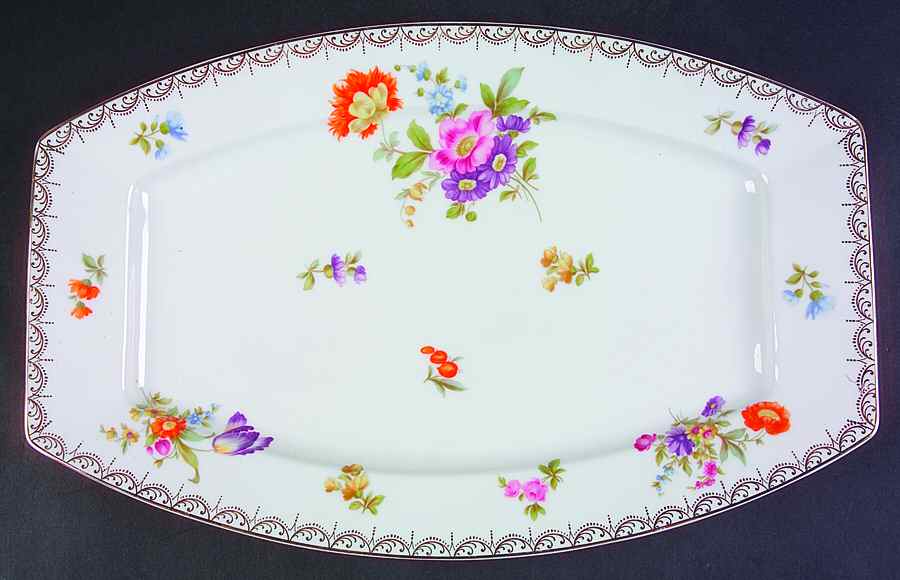 Meissen (White) 14" Rectangular Serving Platter by Rosenthal - Continental-1