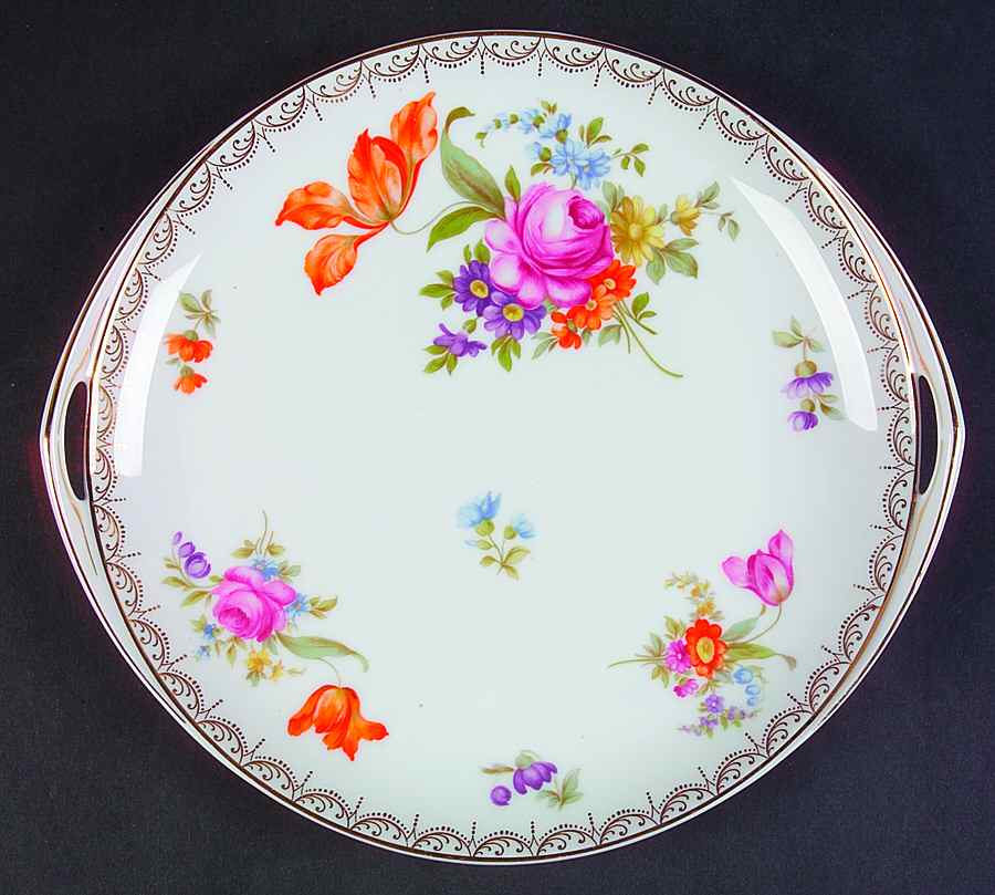 Meissen (White) Handled Cake Plate by Rosenthal - Continental-1