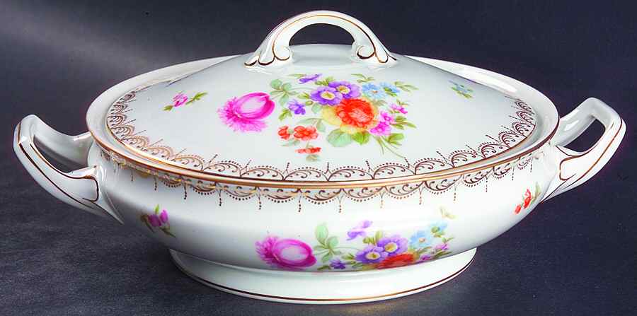 Meissen (White) Round Covered Vegetable by Rosenthal - Continental-1