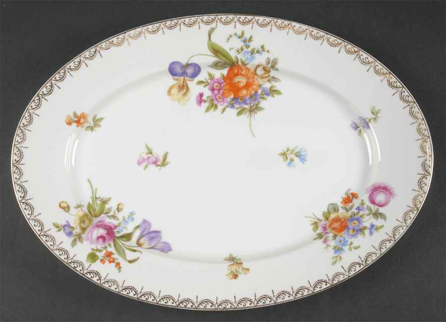 Meissen (White) 14" Oval Serving Platter by Rosenthal - Continental-1