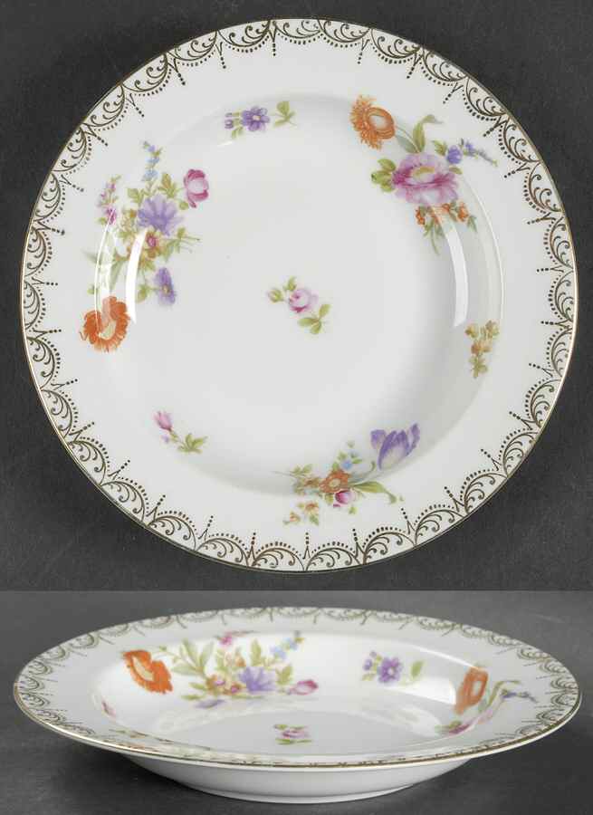 Meissen (White) Rim Fruit/Dessert (Sauce) Bowl by Rosenthal - Continental-1