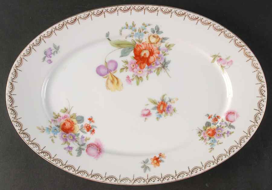 Meissen (White) 12" Oval Serving Platter by Rosenthal - Continental-1