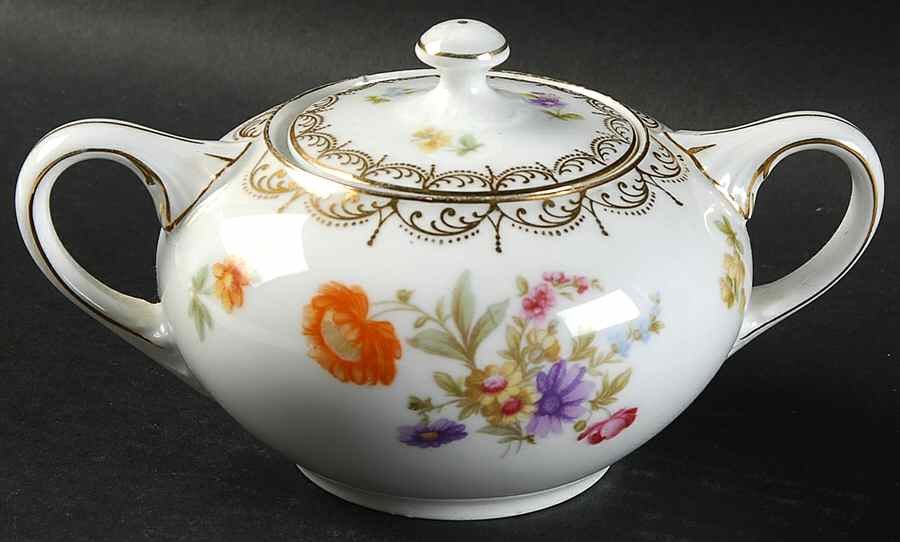 Meissen (White) Sugar Bowl & Lid by Rosenthal - Continental-1