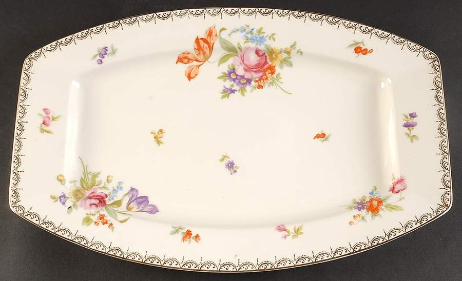 Meissen (White) 17" Oval Serving Platter by Rosenthal - Continental-1