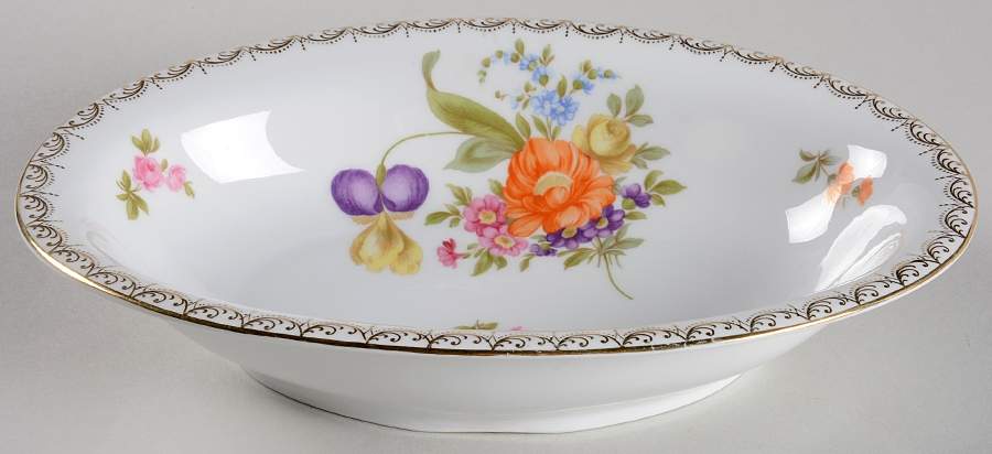 Meissen (White) 10" Oval Vegetable Bowl by Rosenthal - Continental-1