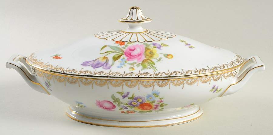 Meissen (White) Oval Covered Vegetable by Rosenthal - Continental-1