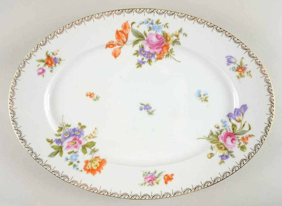 Meissen (White) 16" Oval Serving Platter by Rosenthal - Continental-1