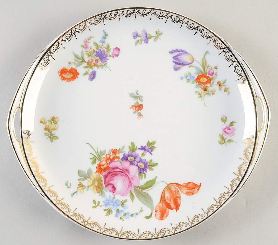 Meissen (White) Handled Cake Plate by Rosenthal - Continental-1