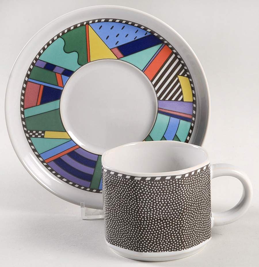 Metropol Flat Cup & Saucer Set by Rosenthal - Continental-1
