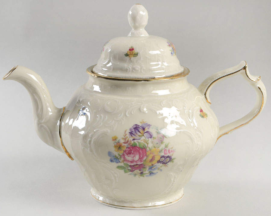 Minuet Cream (Sans Souci) Teapot & Lid by Rosenthal - Continental-1