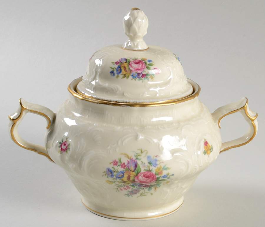 Minuet Cream (Sans Souci) Sugar Bowl & Lid by Rosenthal - Continental-1