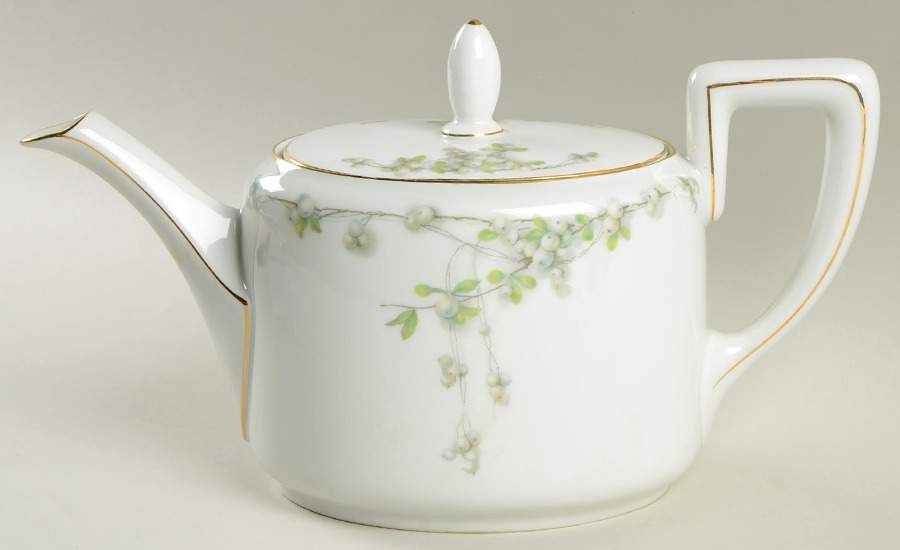 Mistletoe (Gold Trim) Teapot & Lid by Rosenthal - Continental-1