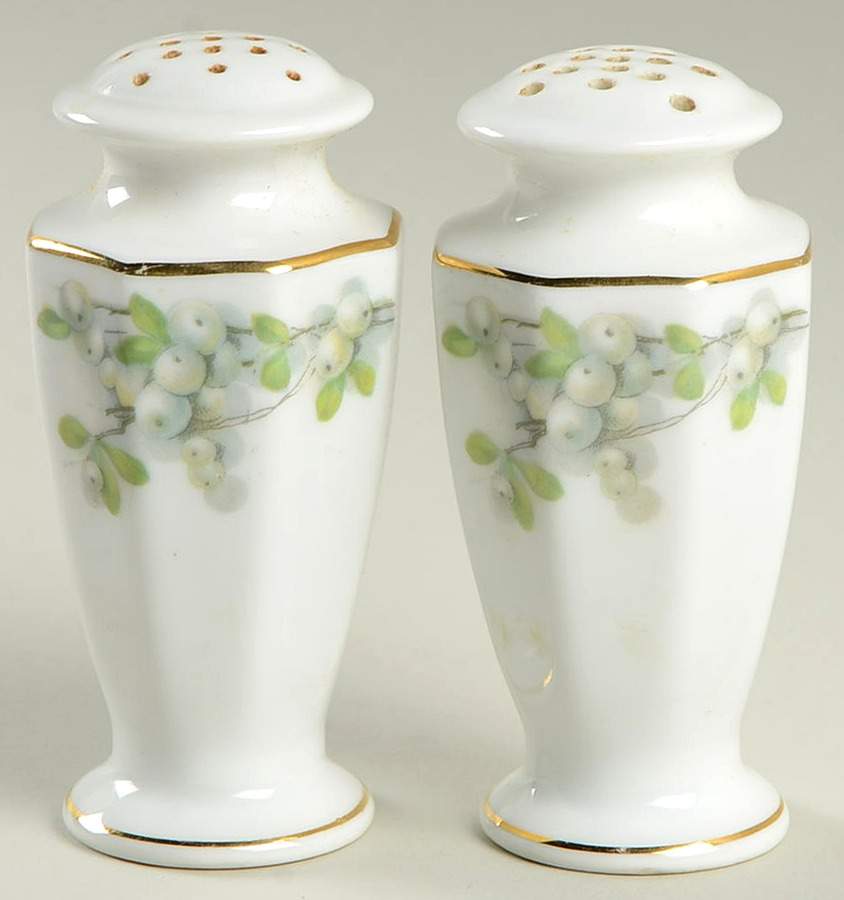 Mistletoe (Gold Trim) Salt & Pepper Set by Rosenthal - Continental-1