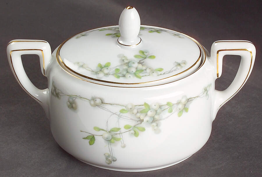 Mistletoe (Gold Trim) Sugar Bowl & Lid by Rosenthal - Continental-1