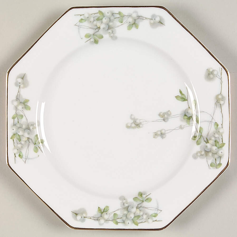 Mistletoe (Gold Trim) Octagonal Dessert Plate by Rosenthal - Continental-1