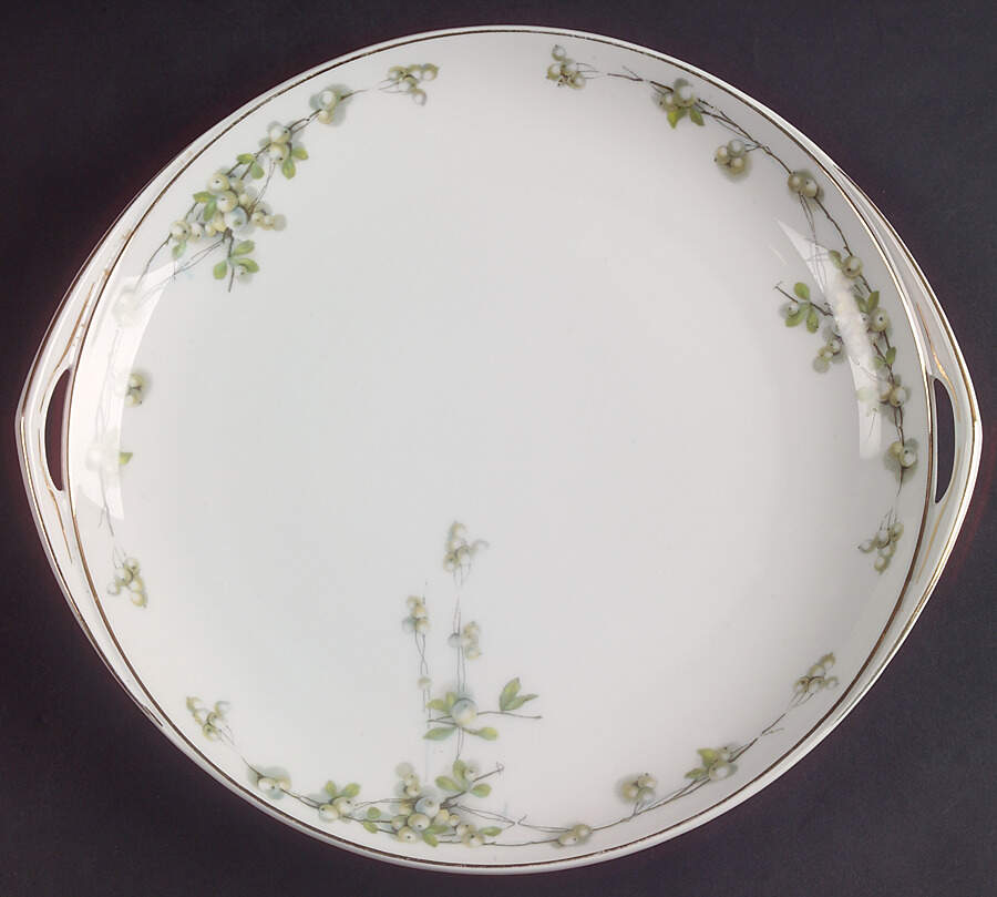 Mistletoe (Gold Trim) Handled Cake Plate by Rosenthal - Continental-1