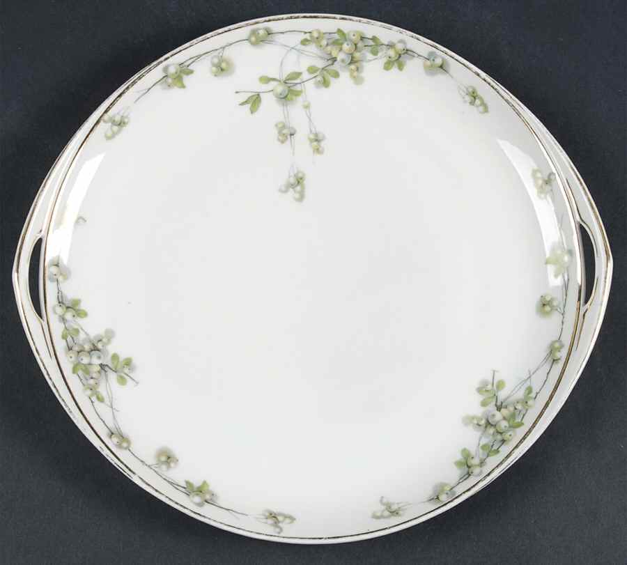 Mistletoe (Gold Trim) Handled Cake Plate by Rosenthal - Continental-1