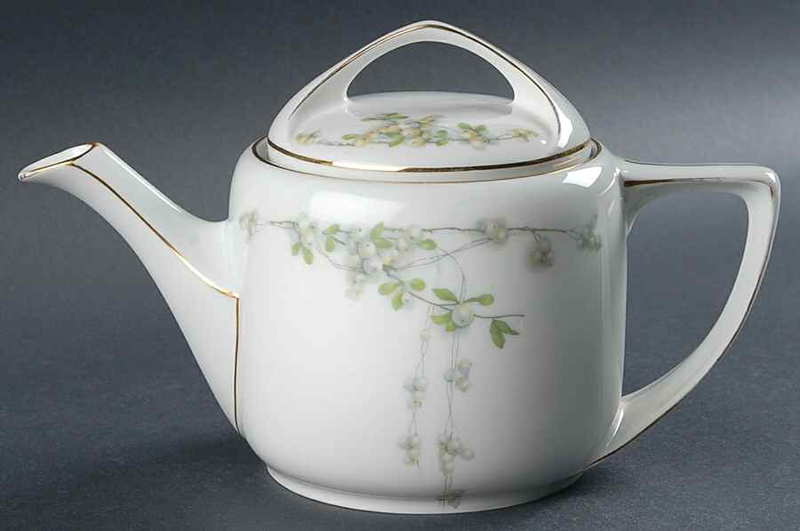 Mistletoe (Gold Trim) Teapot & Lid by Rosenthal - Continental-1