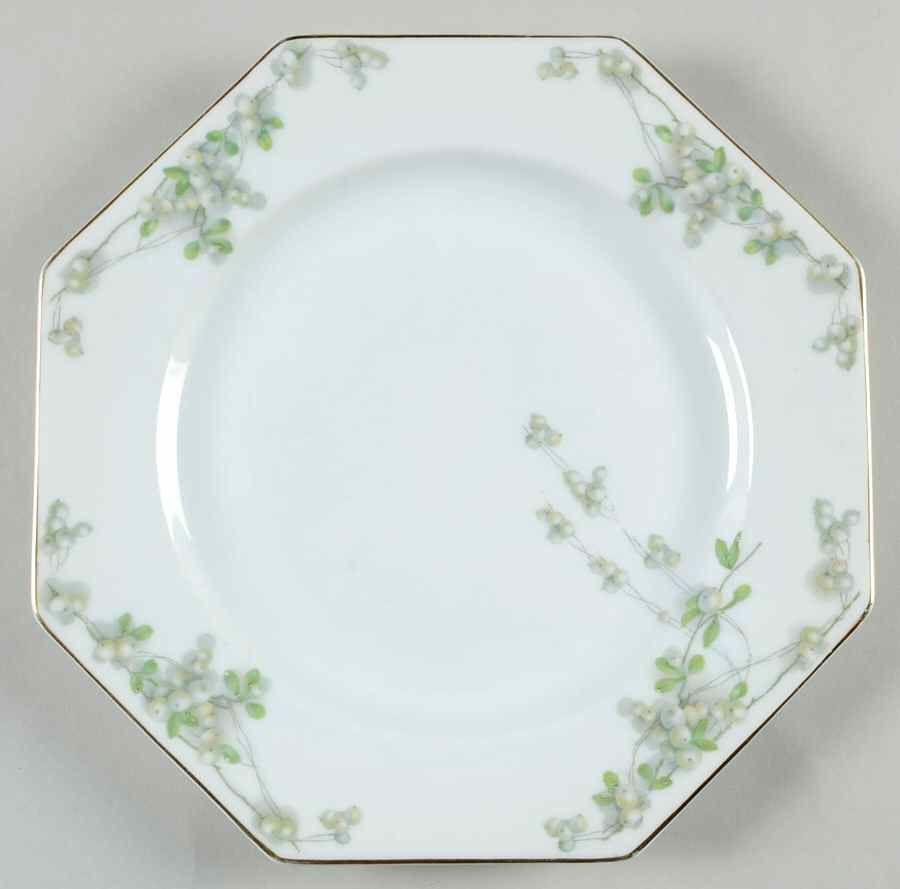 Mistletoe (Gold Trim) Octagonal Luncheon Plate by Rosenthal - Continental-1