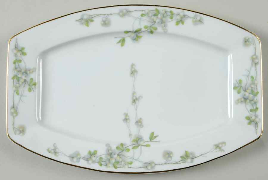 Mistletoe (Gold Trim) 10" Oblong Serving Platter by Rosenthal - Continental-1