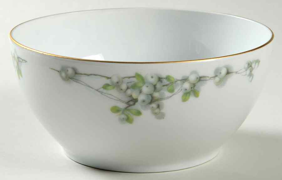 Mistletoe (Gold Trim) Cranberry Bowl by Rosenthal - Continental-1