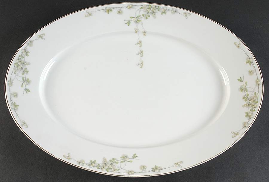 Mistletoe (Gold Trim) 17" Oval Serving Platter by Rosenthal - Continental-1