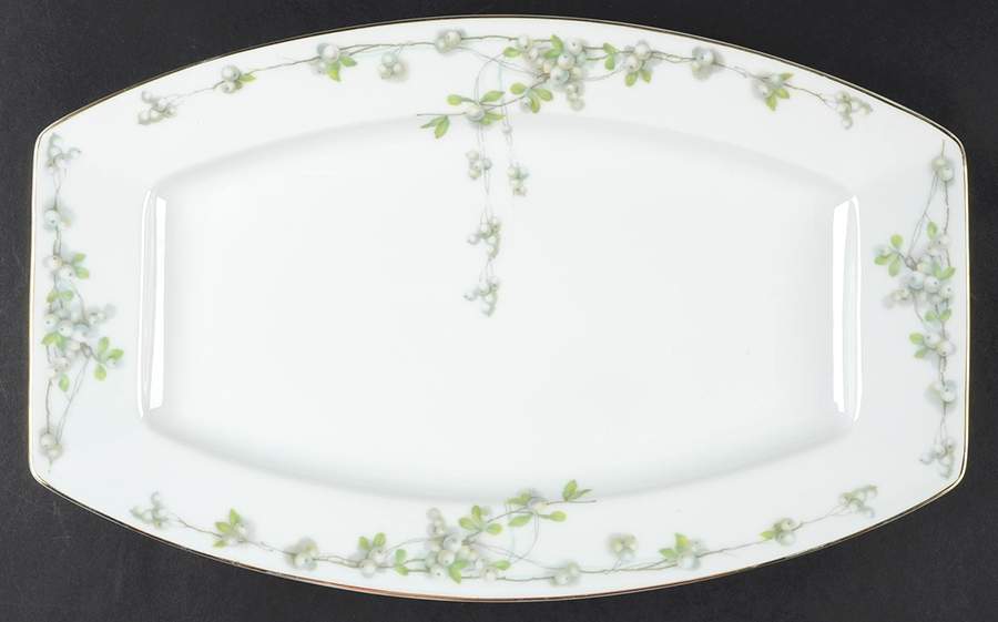 Mistletoe (Gold Trim) 12" Oval Serving Platter by Rosenthal - Continental-1