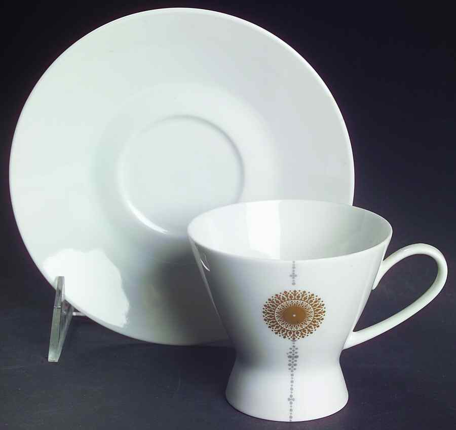 Midnite Sun Footed Cup & Saucer Set by Rosenthal - Continental-1