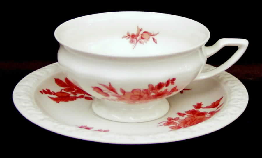 Monticello Orange Footed Cup & Saucer Set by Rosenthal - Continental-1