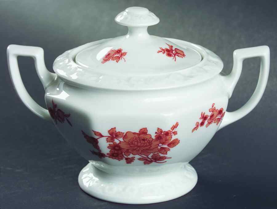 Monticello Orange Sugar Bowl & Lid by Rosenthal - Continental-1