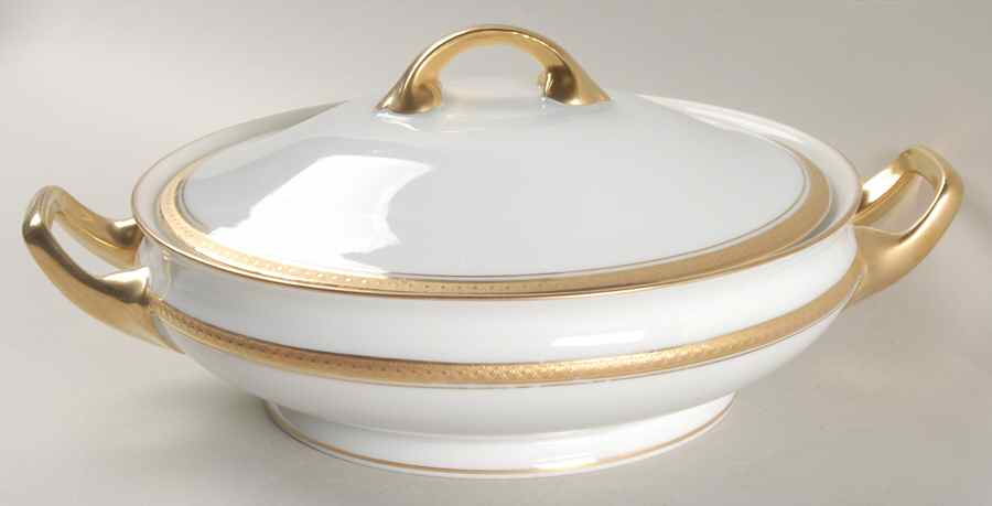 Monacco White Round Covered Vegetable by Rosenthal - Continental-1