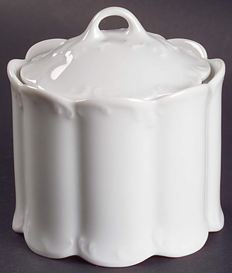 Monbijou (All White) Sugar Bowl & Lid by Rosenthal - Continental-1