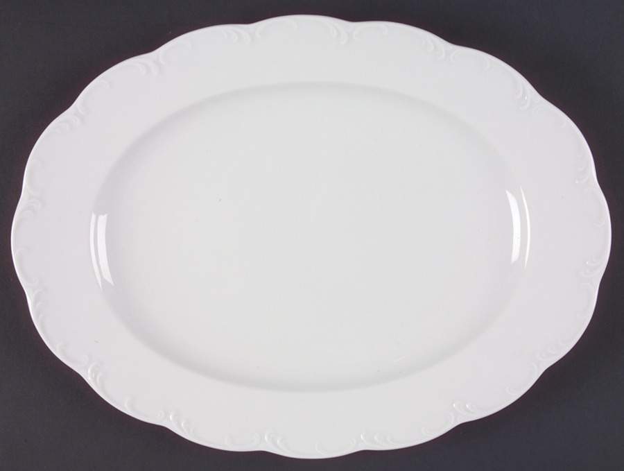 Monbijou (All White) 12" Oval Serving Platter by Rosenthal - Continental-1