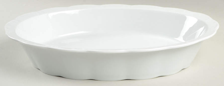 Monbijou (All White) 13" Deep Oval Serving Platter by Rosenthal - Continental-1