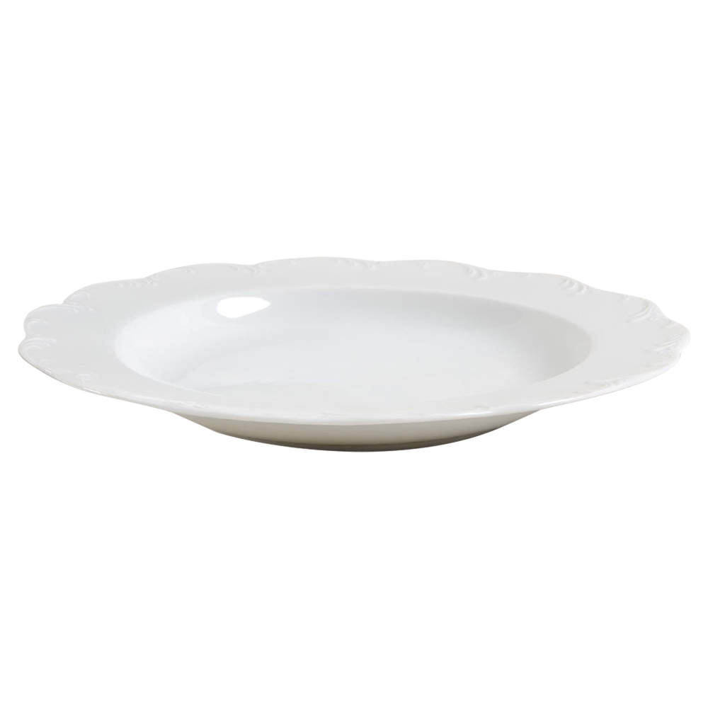 Monbijou (All White) Large Rim Soup Bowl by Rosenthal - Continental-1