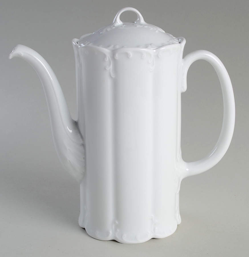 Monbijou (All White) Small Coffee Pot & Lid by Rosenthal - Continental-1