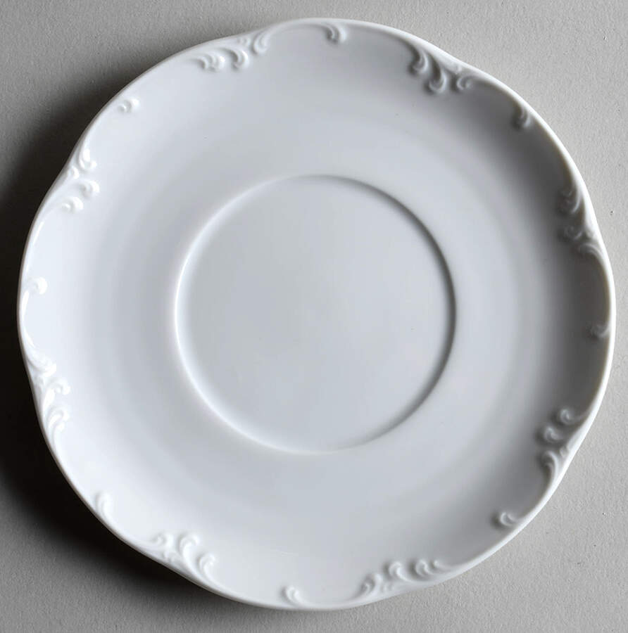 Monbijou (All White) Saucer for Flat Cup by Rosenthal - Continental-1