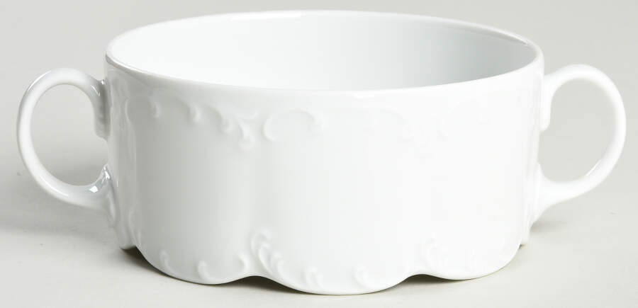 Monbijou (All White) Flat Cream Soup Bowl by Rosenthal - Continental-1