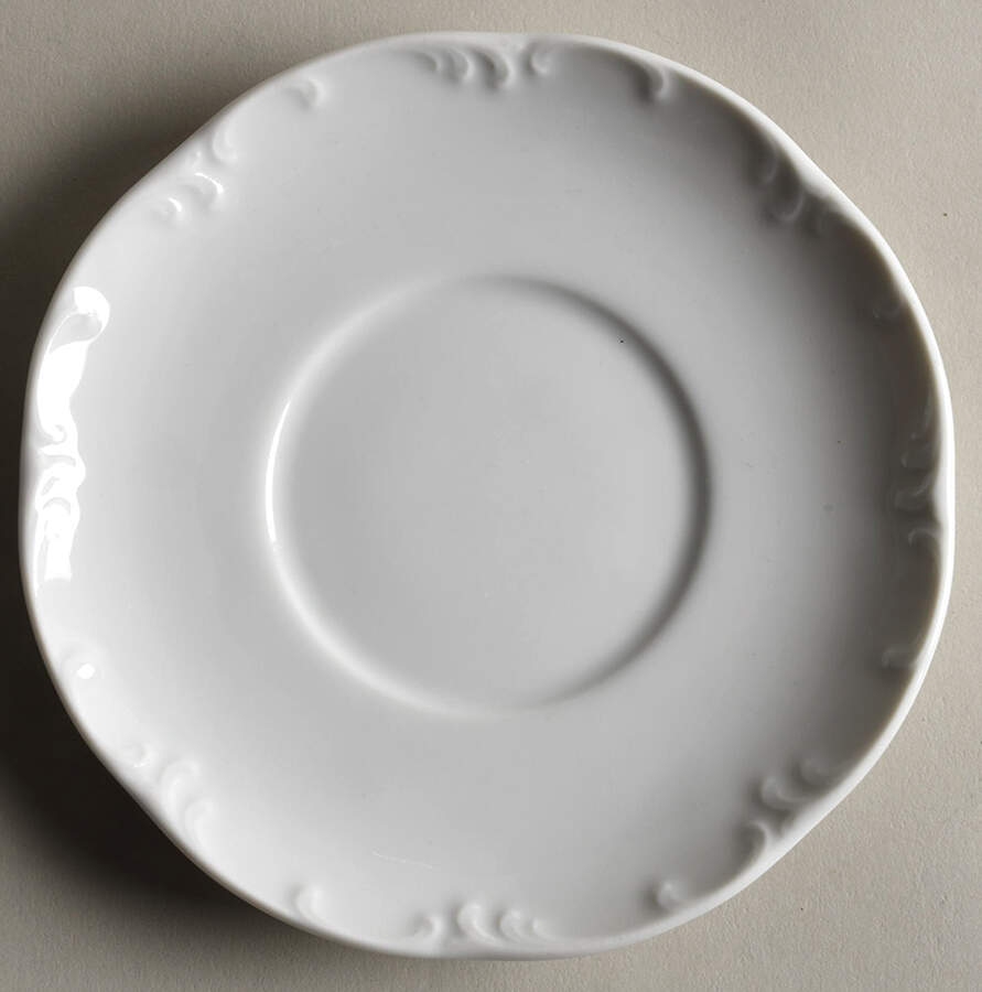 Monbijou (All White) Saucer for Flat Cup by Rosenthal - Continental-1