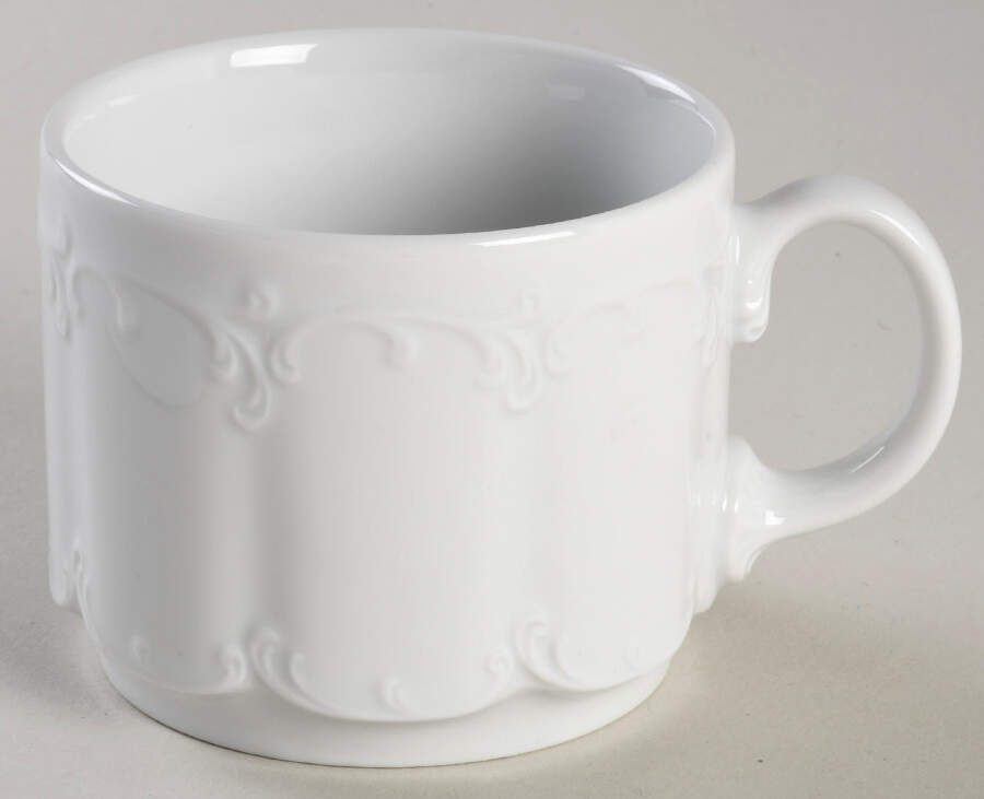 Monbijou (All White) Flat Cup by Rosenthal - Continental-1