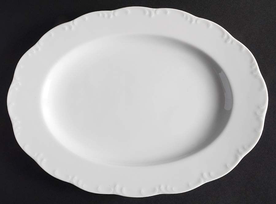 Monbijou (All White) 11" Oval Serving Platter by Rosenthal - Continental-1