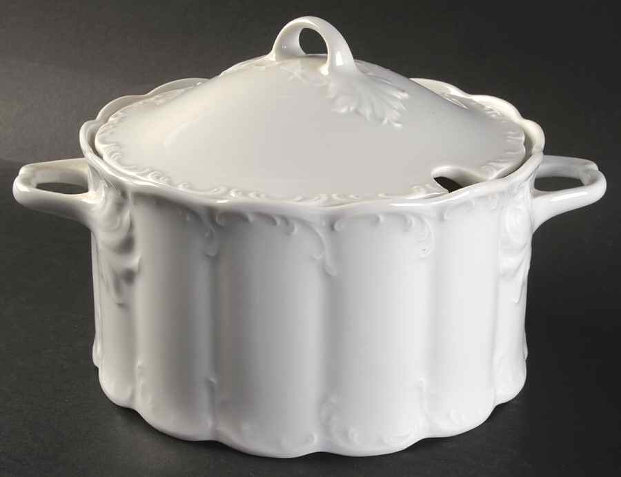 Monbijou (All White) Round Covered Vegetable by Rosenthal - Continental-1
