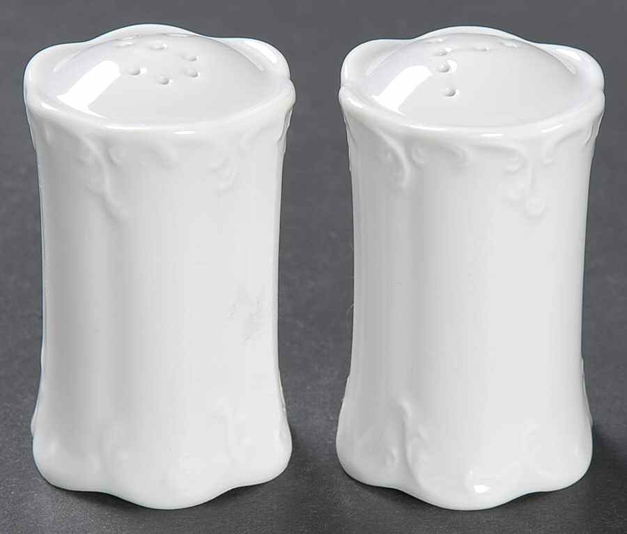 Monbijou (All White) Salt & Pepper Set by Rosenthal - Continental-1
