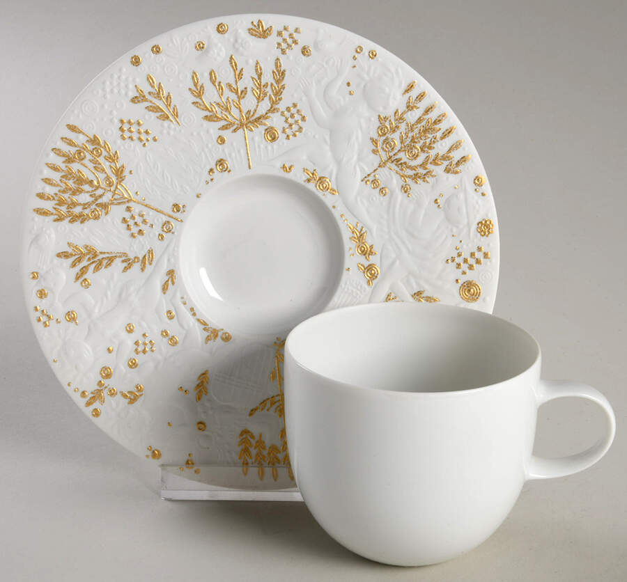 Monogramstanos Flat Cup & Saucer Set by Rosenthal - Continental-1
