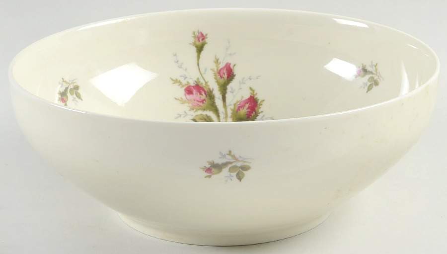 Moss Rose (Pompadour, Ivory Body, Off Center) 10" Large Salad Serving Bowl by Rosenthal - Continental-1