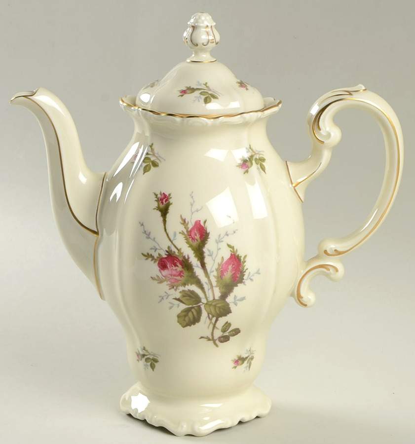 Moss Rose (Pompadour, Ivory Body, Off Center) Small Coffee Pot & Lid by Rosenthal - Continental-1