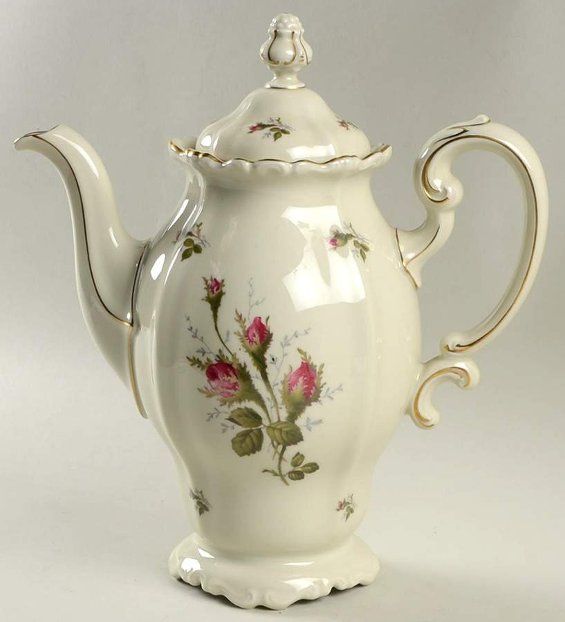 Moss Rose (Pompadour, Ivory Body, Off Center) Coffee Pot & Lid by Rosenthal - Continental-1