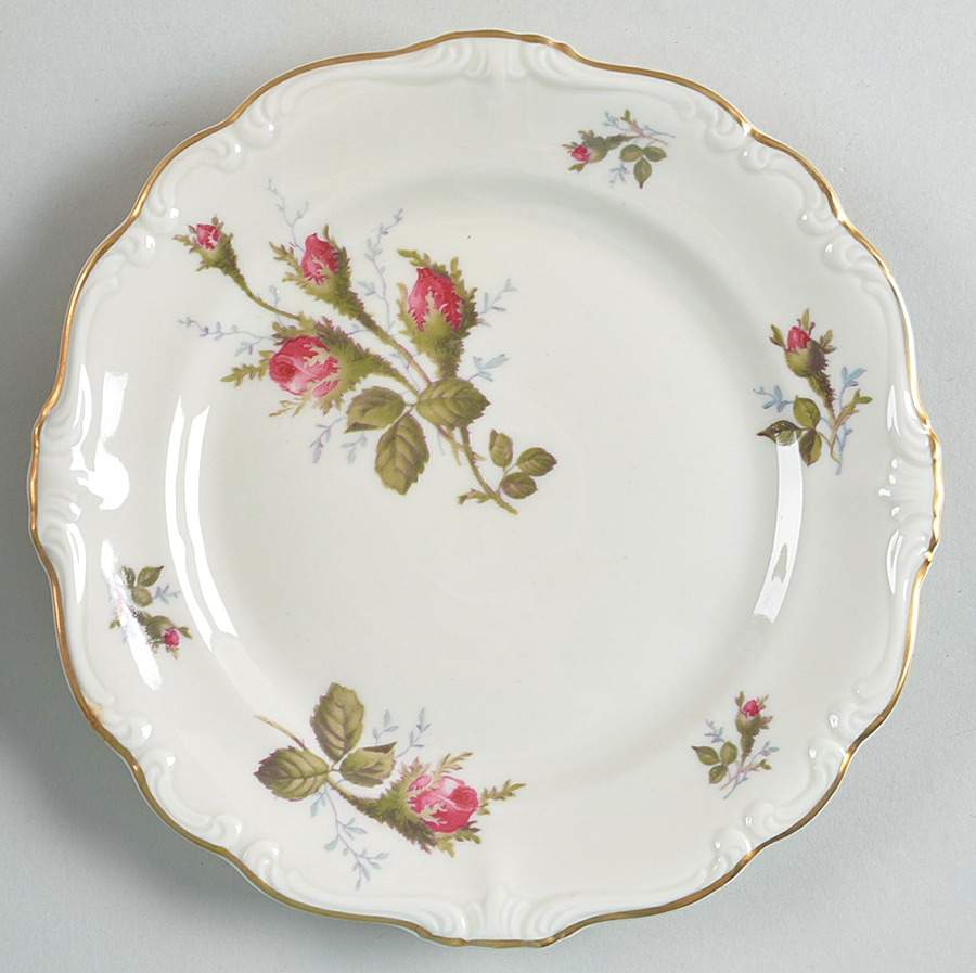 Moss Rose (Pompadour, Ivory Body, Off Center) Bread & Butter Plate by Rosenthal - Continental-1