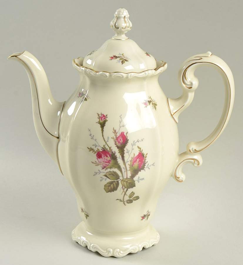Moss Rose (Pompadour, Ivory Body, Off Center) Coffee Pot & Lid by Rosenthal - Continental-1