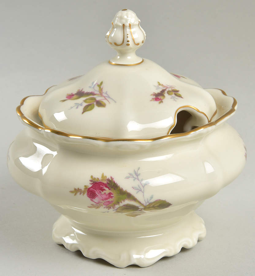 Moss Rose (Pompadour, Ivory Body, Off Center) Sugar Bowl & Lid by Rosenthal - Continental-1